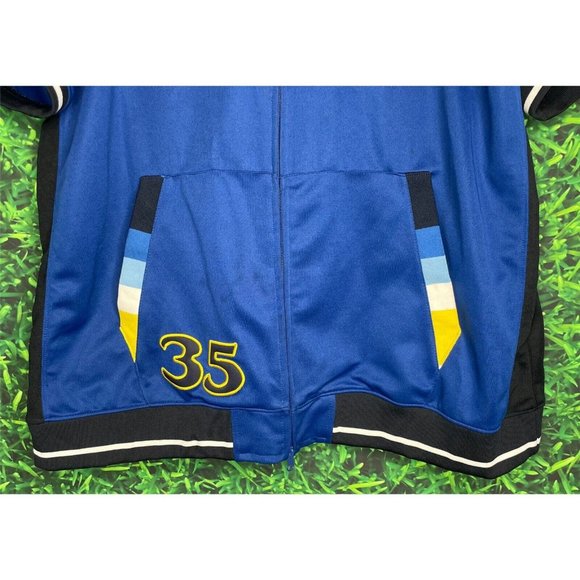 Harlem Globetrotters Full Zip Fubu Basketball Jacket Blue Yellow ‘73 Mens XL #35 - Picture 4 of 8